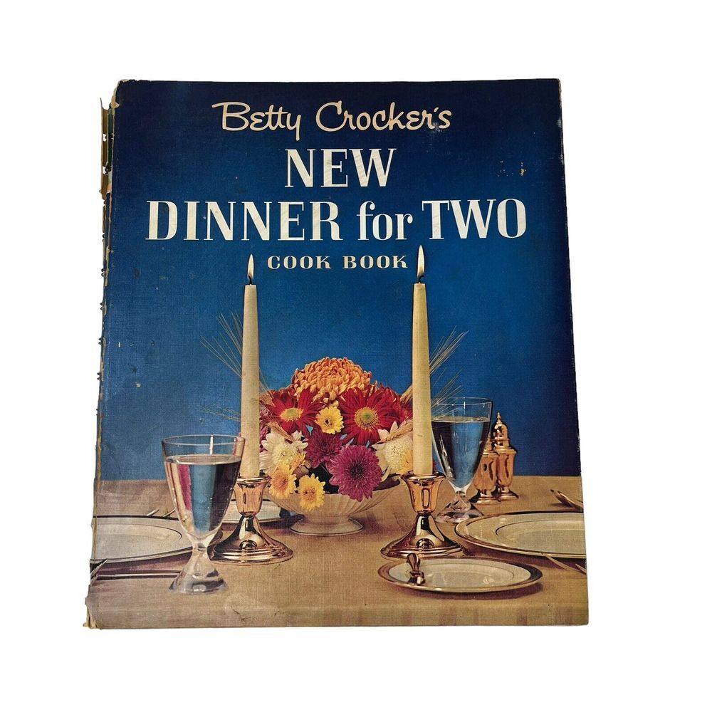 Vtg 1964 Betty Crocker's New Dinner for‎ 2 Two Cookbook 1st Ed 1st Print Spiral
